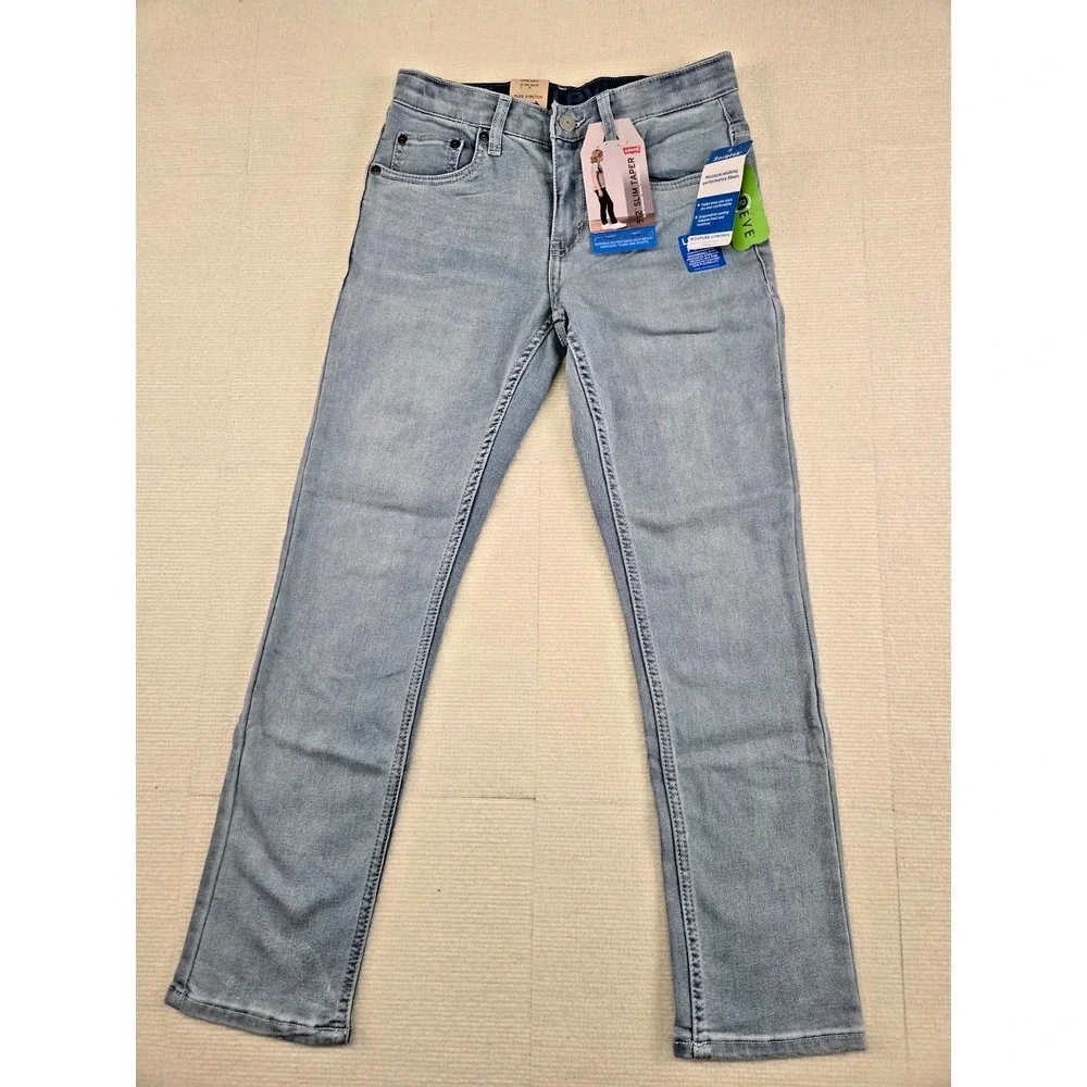 Levi's 512 Slim Taper Jeans Boys Size‎ 12 Regular Light Wash Stretch NEW